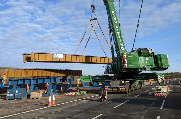 Colas completes major steel beam lifts at A46 Stoneleigh